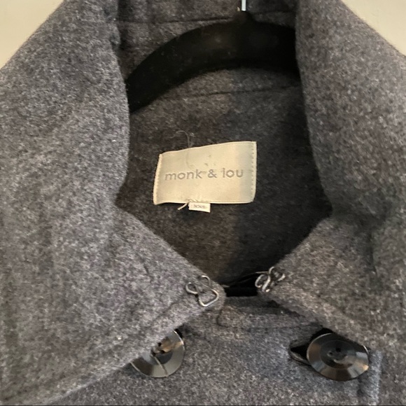 Monk&Lou Grey Peacoat - Picture 2 of 6